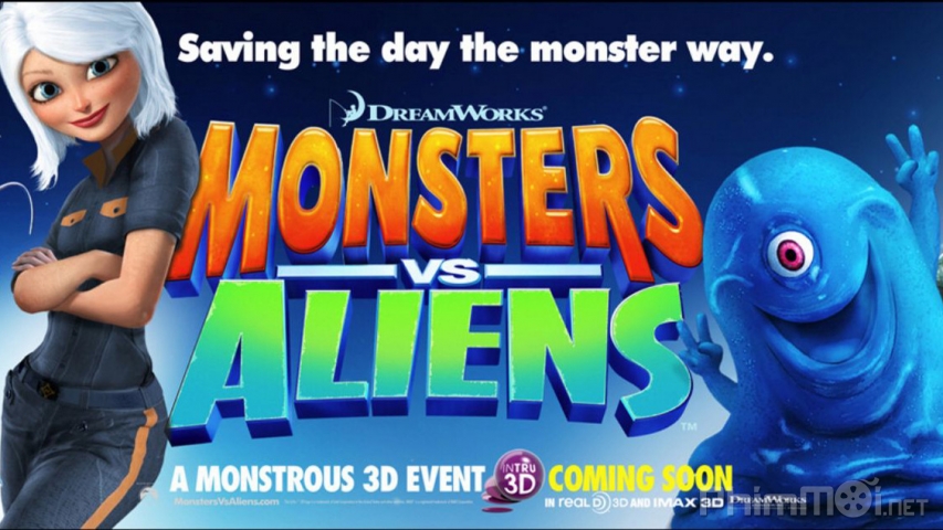 Xem Phim Quái Vật Ác Chiến Người Ngoài Hành Tinh, Monsters vs. Aliens 2009