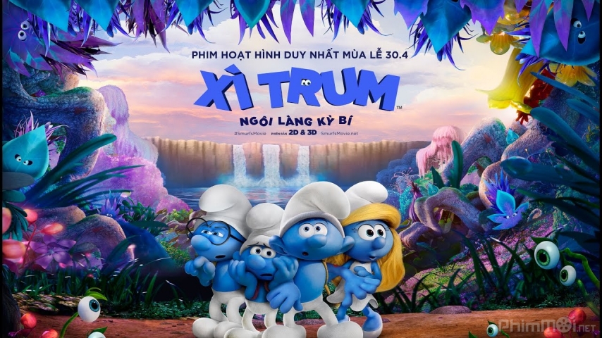 Xem Phim Xì Trum 3: Ngôi Làng Kì Bí, Smurfs 3: The Lost Village 2017